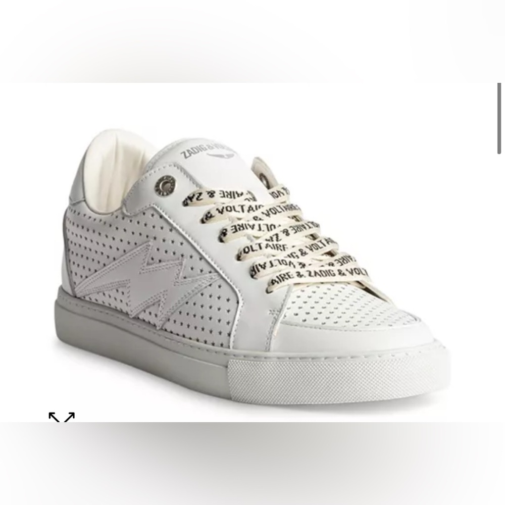 Zadig & Voltaire Perforated White Sneakers